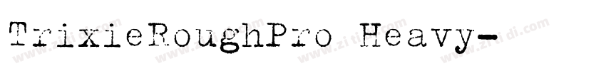 TrixieRoughPro Heavy字体转换